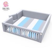 ราคา Babyselfy คอกกั้นเด็กกันกระแทก รุ่น Super bump สีเทา-ฟ้า เพิ่มประตู,5 x 6.5 (11043167)