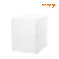 ราคา COCOGU กล่องลิ้นชักพลาสติกเก็บของ 1-4 ชั้น รุ่น A0244 - white 2 ชั้น (11046917)