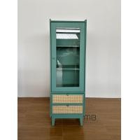 ราคา MB Teak ตู้โชว์กระจกปรับดับหวาย รุ่นSKU-00039 green olive สไตล์มินิมอล (11053272)