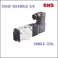 ราคา 3V โซลินอยด์วาล์วไฟฟ้า 3/2 ขนาด 1 หุน -3V110-06 สปริงดันกลับ /3V120-06 แบบคอยส์ 2ด้าน ไฟ AC24V/AC110V/AC220V/DC12V/DC24V AC110V 3V110-06 - 1 หุน สปริง (11053736)
