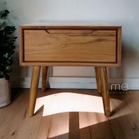 ราคา MB Teak ตู้ข้างเตียงไม้สัก รุ่นSKU-00123 ขนาด 40x50x50 cm. สีเสี้ยนขาว (11051329)