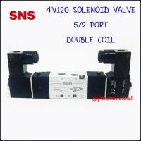 ราคา SNS-4V120-06 โซลินอยด์วาล์วไฟฟ้า 2 คอย วาล์ว 5/2 ขนาด 1 หุน 1/8" ไฟ AC220V,AC110V,AC24V,DC12V,DC24V SOLENOID VALVE 5/2 DC24V 4V120-06 - โซลินอยด์วาล์ (11057463)
