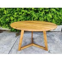 ราคา Smtwoodcraft โต๊ะทานข้าวไม้สักแท้ Topกลม รุ่น SMTT28 สีธรรมชาติ 120x75ซม. (11057451)