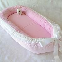 ราคา BABYNEST TINY PINKY STRIPE WITH LACE รุ่น KINGSIZE PINK KS-011 (11059631)