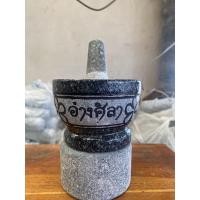 ราคา ครกหิน shop ครกหิน 4 นิ้ว ครกพร้อมสาก ตำน้ำจิ้มได้ การันตีไม่ขาดนิ้วแน่นอน เพ้นท์อ่างศิลา (12002680)