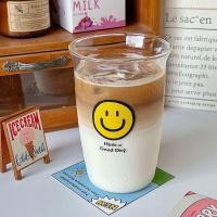ราคา PP Home แก้วน้ำ Smile and Daisy แก้วทรงสูง แก้วใส แก้วเครื่องดื่ม แก้วกาแฟ แก้วน่ารัก มินิมอล แก้วพิมพ์ลาย คาเฟ่ Smile 500 ML (12007390)