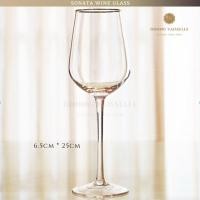 ราคา Dining Vaisselle แก้วSonata Wine glass ขอบทอง หรูหราเพิ่มบรรยากาศในการดื่มไวน์ กว้าง8ซม*สูง25ซม (12040522)