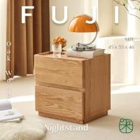 ราคา KI โต๊ะหัวเตียงไม้โอ๊ค อเนกประสงค์ รุ่น Fuji น้ำตาล (11076640)