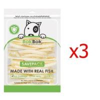 ราคา Bok Bok ขนมน้องหมา กระดูกปลา 500 กรัม 3 ซอง เหมาะกับน้องหมาชอบเคี้ยว ไขมันต่ำ บำรุงไขข้อกระดูก เสริมแคลเซียม classic (12024839)