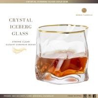 ราคา Dining Vaisselle แก้ว Crystal Iceberg แก้วน้ำขอบทอง ขนาด8.5x8.5cm ขาวใสดุจคริสตัล European Design สีขาวใสขอบทอง (12040521)