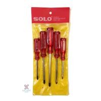 ราคา SOLO ไขควงด้ามแดง รุ่น 005N (5ตัว/ชุด) No. 005N / 005G ของแท้ โซโล 005G (12044281)