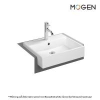 ราคา MOGEN MA048N อ่างล้างหน้า ชนิดฝั่งครึ่งเคาน์เตอร์ สีขาว 520x430x170 mm. (12047854)