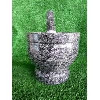 ราคา ครกหิน shop ครกหินแกรนิตแท้ อ่างศิลาพร้อมสากขนาด 8", 8.5" ทรงลึก ดำ,8" (12002682)