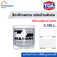 ราคา TOA 4 Seasons โฟร์ซีซั่นส์ สีน้ำอะคริลิก สำหรับทาฝ้าเพดาน สีควันบุหรี่ สีขาว #ด้าน (ขนาด3.785 ลิตร) สีควันบุหรี่ A8000 (12004848)