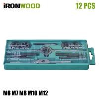 ราคา iRon Wood ชุดต๊าปเกลียวตัวผู้ ตัวเมีย M6 M7 M8 M10 M12 ชุดด้ามต๊าป ชุดทำเกลียว ชุดต๊าปเกลียวมือ ขนาด 12 ชิ้นพร้อมกล่อง ชุดต๊าป 12 ชิ้น (12051527)