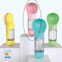 ราคา SOS Pet Shop ที่ให้น้ำแบบพกพา 3in1 ขวดน้ำสัตว์เลี้ยง สุนัข หมา แมว กระบอกน้ำหมา กระบอกชมพู 300ml (12051911)