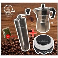 ราคา t noir coffee ชุดชงกาแฟ moka pot set1 ชุดชงกาแฟสไตล์อิตาลีจากโมก้าพอท 3 คัพ มาพร้อมกับที่บดกาแฟ และเตาไฟฟ้า 500w 220v (12054977)