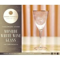 ราคา Dining Vaisselle แก้วไวน์ขอบทอง Monroe White Wine glass (12008166)
