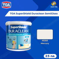 ราคา TOA SuperShield Duraclean Interior SemiGlossทีโอเอ ซุปเปอร์ชิลด์ ดูราคลีน สีน้ำอะคริลิกทาภายใน ชนิดกึ่งเงา ขนาด 2.5 กล. #8260 (12054249)