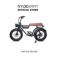 ราคา Rydekartbike จักรยานไฟฟ้า - รุ่น Ryde Kart - Electric FatBike ได้รับมาตรฐานระดับยุโรป ความเร็วสูงสุด 45 km./hr. Vintage Brown (12024843)