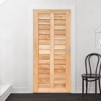 ราคา Plus.Wood ประตูไม้ฟักนอนร่องยูไม้ขั้น ขนาด 100x200 cm. Modern 100x200 cm. (12019826)