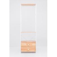 ราคา MikeMira ตู้เสื้อผ้าแบบเปิดโล่งพร้อมลิ้นชัก 2 ชั้น ไม้ยางพาราประสาน ระบบโมดูล่าร์ 80x40x200 (12066995)