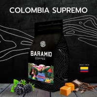 ราคา Baramio เมล็ดกาแฟคั่วรุ่น Colombia Supremo 200 g. คั่วกลาง,บดเครื่องชงแรงดัน (12059879)