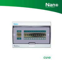 ราคา NANO ตู้คอนซูมเมอร์ยูนิต เมน + 10 ช่อง (ตู้เปล่า) (1 ชิ้น/กล่อง) รุ่น CU10 CU10 (12071047)