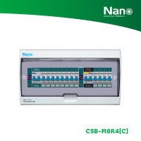 ราคา NANO ตู้คอนซูมเมอร์ยูนิต Split Bus (Main MCB +8 MCB & Main RCBO + 4 MCB) (1 ชิ้น/กล่อง) รุ่น CSB-M8R4(C) เมน 50A (MCB+RCBO) (12071045)