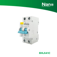 ราคา NANO เซอร์กิตเบรกเกอร์กันดูด RCBO 2P 10kA (1 ชิ้น/กล่อง) รุ่น BHLA41C 16A BHLA41C16 (12072867)