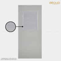 ราคา PROUD บานประตู PVC รุ่น MD ห้องน้ำ บานเรียบ ประตูเคลือบผิว ป้องกันเชื้อราและคราบดำ MD03 ขนาด 70x200x3.5 สีเทาเจาะลูกบิดทรงกลม (12078745)