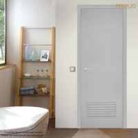 ราคา PROUD บานประตู PVC รุ่น MD ห้องน้ำ บานเรียบ ประตูเคลือบผิว ป้องกันเชื้อราและคราบดำ MD02 ขนาด 70x200x3.5 สีเทาเจาะลูกบิดทรงกลม (12078744)