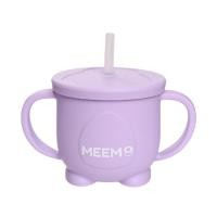 ราคา MEEM แก้วหัดดื่มซิลิโคนกันสำลัก ถ้วยหัดดื่ม Penguin ม่วงอ่อน Pastel (12081947)