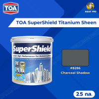 ราคา TOA SuperShield Titanium Sheen ทีโอเอ ซุปเปอร์ชิลด์ สีน้ำอะคริลิกทาภายนอกและภายใน ชนิดเนียน ขนาด 2.5 กล. #8286Charcoal Shadow (12086952)