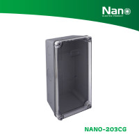ราคา NANO กล่องกันน้ำ 5x10x3.5" (20 ชิ้น/กล่อง) รุ่น NANO-203 เทาฝาใส NANO-203CG (12089977)