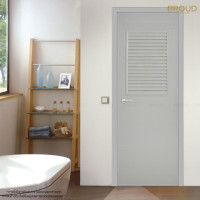 ราคา PROUD บานประตู PVC รุ่น MD ห้องน้ำ บานเรียบ ประตูเคลือบผิว ป้องกันเชื้อราและคราบดำ สีเทาไม่เจาะลูกบิด MD03 ขนาด 70x200x3.5 (12078754)