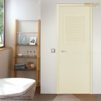 ราคา PROUD บานประตู PVC รุ่น MD ห้องน้ำ บานเรียบ ประตูเคลือบผิว ป้องกันเชื้อราและคราบดำ สีครีมเจาะลูกบิดทรงกลม MD03 ขนาด 70x200x3.5 (12078763)