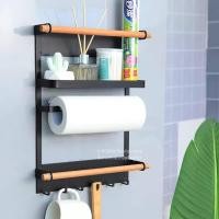 ราคา Rareitem ชั้นวางของแม่เหล็กติดตู้เย็น ดำ (12107211)