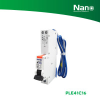 ราคา NANO เซอร์กิตเบรกเกอร์กันดูด NANO PLUS 1Pole 10kA (1 ชิ้น/กล่อง) รุ่น PLE41C 16A PLE41C16 (12100011)
