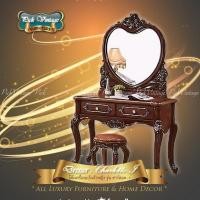ราคา TRIODECOR โต๊ะเครื่องแป้งเจ้าหญิง วินเทจ สีเข้ม รุ่น CHARLOTTE I ชาร์ลอต-1 กรุงเทพ&ปริมณฑล (12100202)