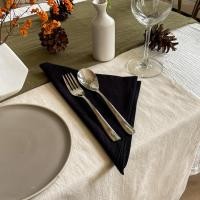 ราคา Solstice Home ผ้าเช็ดปาก ผ้าค็อกเทล ขนาด 17"x17" ผ้าเช็ดปากโรงแรม ร้านอาหาร ผ้าแนพกิ้น Cocktail Napkin Black,17"x17" นิ้ว (12098852)