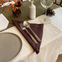 ราคา Solstice Home ผ้าเช็ดปาก ผ้าค็อกเทล ขนาด 17"x17" ผ้าเช็ดปากโรงแรม ร้านอาหาร ผ้าแนพกิ้น Cocktail Napkin Chocolate,17"x17" นิ้ว (12098857)
