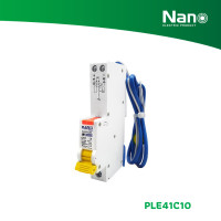 ราคา NANO เซอร์กิตเบรกเกอร์กันดูด NANO PLUS 1Pole 10kA (1 ชิ้น/กล่อง) รุ่น PLE41C 10A PLE41C10 (12100010)