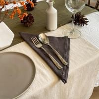 ราคา Solstice Home ผ้าเช็ดปาก ผ้าค็อกเทล ขนาด 17"x17" ผ้าเช็ดปากโรงแรม ร้านอาหาร ผ้าแนพกิ้น Cocktail Napkin CharcoalGrey,20"x20" (12098845)