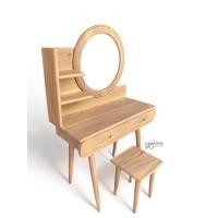 ราคา Kanyavee Wood โต๊ะเครื่องแป้งไม้สัก รุ่น M166 สีสักทอง (12110603)