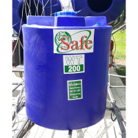 ราคา SAFE ถังเก็บน้ำ 200 ลิตร ถังสำรองน้ำ ถังเก็บน้ำพีอี Water tank รับประกัน 15 ปี มอก.816-2556 น้ำเงิน ต่างจังหวัด (12092877)