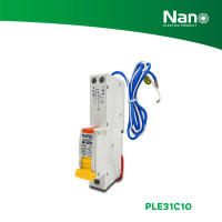 ราคา NANO เซอร์กิตเบรกเกอร์กันดูด NANO PLUS 1P+N 6kA รุ่น PLE31C 10A PLE31C10 (12100003)