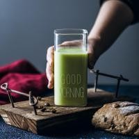 ราคา Haus Story แก้วใส Good Morning สไตล์มินิมอล สกรีนตัวอักษรขาว (12099332)