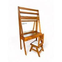 ราคา Kanyavee Wood โต๊ะเครื่องแป้งไม้สัก รุ่น M164 สีสักทอง (12110110)