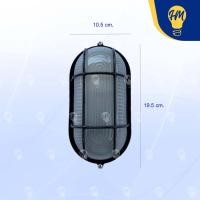 ราคา HM LIGHTING โคมไฟติดผนัง กรอบตะแกรง ขั้ว E27 สีดำ/ขาว (ไม่รวมหลอดไฟ) ไฟผนัง Wall Lamp ดำ (12112862)